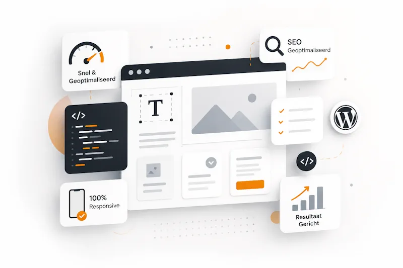 WordPress-website met SEO, snelheid, responsive ontwerp en resultaatgerichte optimalisatie