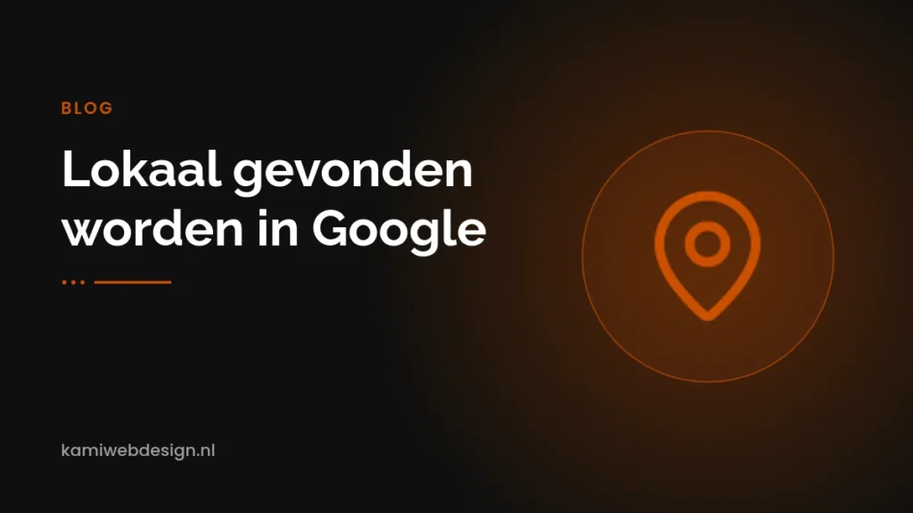 Smartphone met een kaart en lokale bedrijfsvermeldingen in beeld, als voorbeeld van lokaal gevonden worden in Google